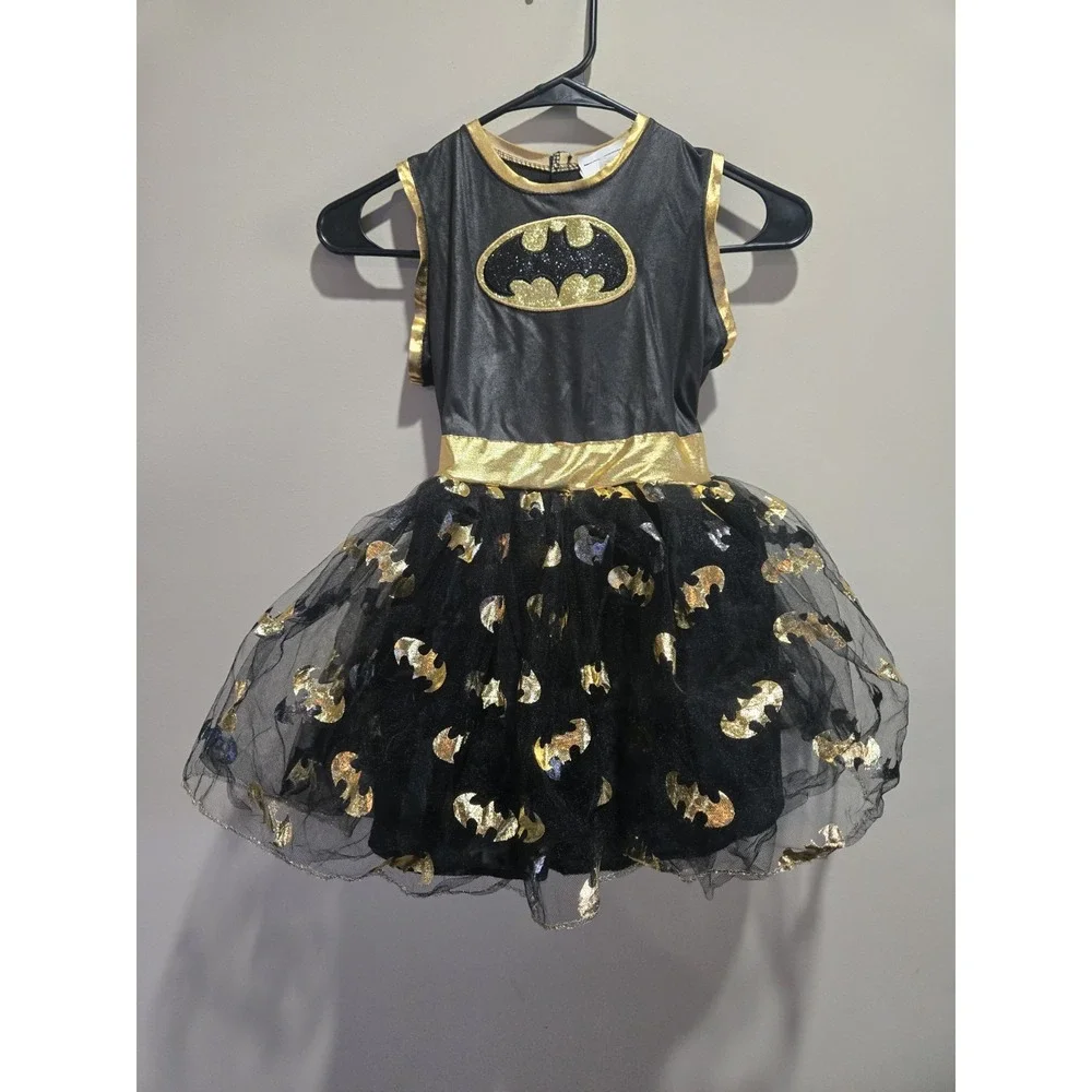 Rubie's DC Batgirl Dog Costume Size Medium Black Gold Tutu Cape Pet Halloween